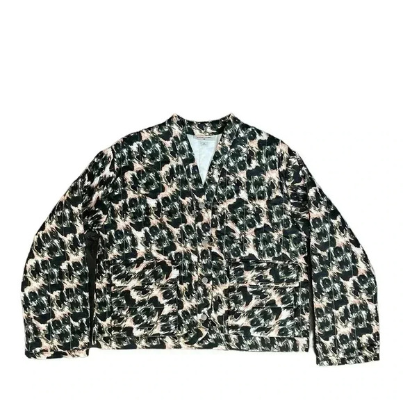 Rachel Comey for Target Animal Print Quilted Jacket Size M Black White Green - Picture 8 of 8